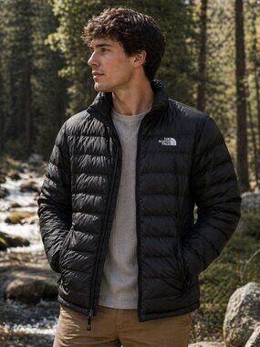 The North Face 550 Down Puffer Jacket in black NO SIZE TAG S / M